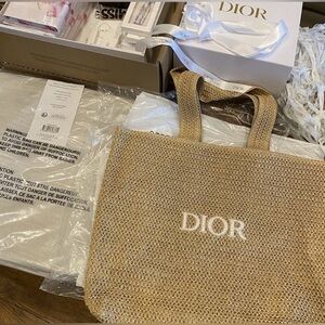 Dior GWP Beige Mesh Tote Bag
